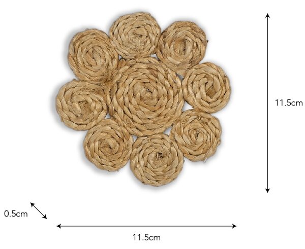 Jutové podtácky Enslow Natural – set 4 ks