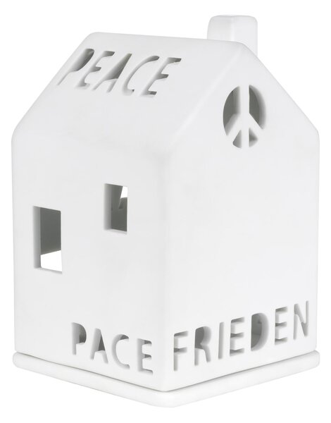 Porcelánový svietnik domček Peace