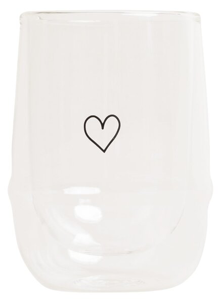 Dvojstenný pohár na teplé nápoje Heart 300 ml