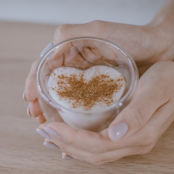 Dvojstenný pohárik na espresso Heart 100 ml