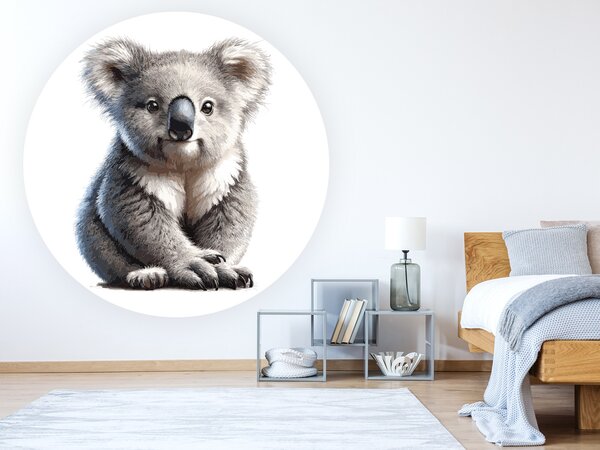 Nalepte.cz Koala textilní prelepiteľná nálepka na stenu arch 20 x 20 cm
