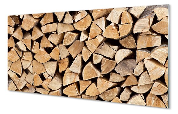 Obraz na skle Wood zloženie paliva 100x50 cm 2 Prívesky