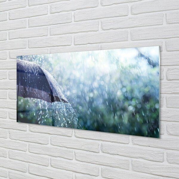 Obraz na skle Umbrella dažďovej kvapky 100x50 cm 2 Prívesky