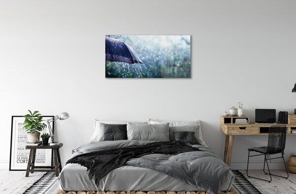Obraz na skle Umbrella dažďovej kvapky 100x50 cm 2 Prívesky