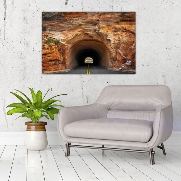 Obraz - tunel v skale (90x60 cm)