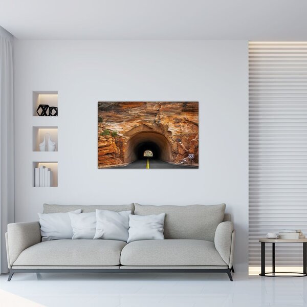 Obraz - tunel v skale (90x60 cm)