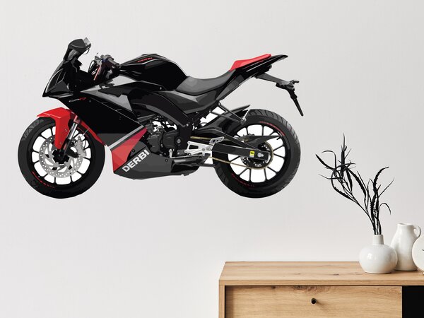 Nalepte.cz Motorka Derbi GPR textilní prelepiteľná nálepka na stenu 60 x 34 cm