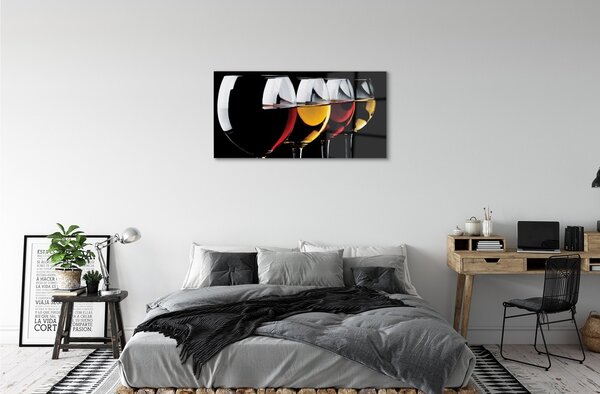 Obraz na skle Okuliare čierne pozadie 100x50 cm 2 Prívesky