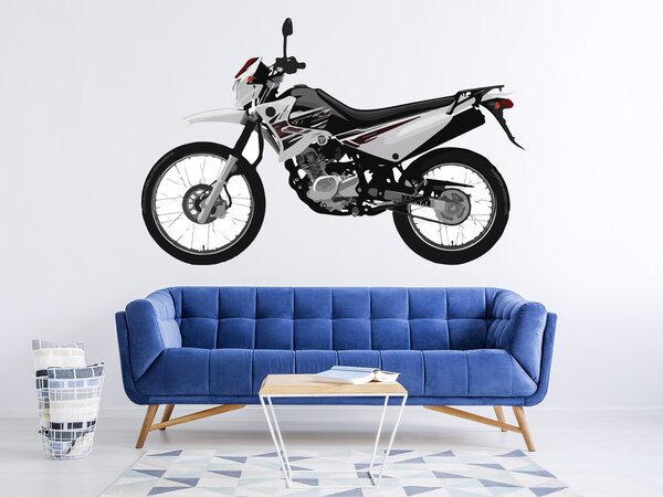 Nalepte.cz Motorka Yamaha DT125R textilní prelepiteľná nálepka na stenu 47 x 30 cm