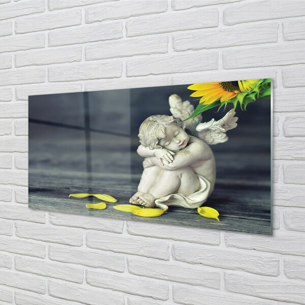 Sklenený obraz Spacie anjela slnečnica 100x50 cm 2 Prívesky