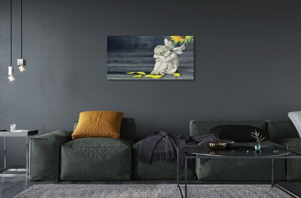 Sklenený obraz Spacie anjela slnečnica 100x50 cm 2 Prívesky