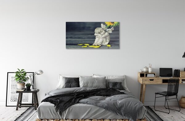 Sklenený obraz Spacie anjela slnečnica 100x50 cm 2 Prívesky