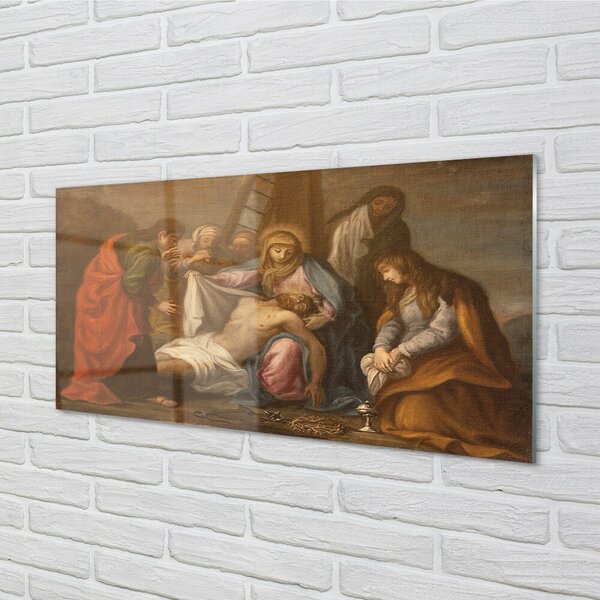 Sklenený obraz Ježiša ukrižovali 100x50 cm 2 Prívesky