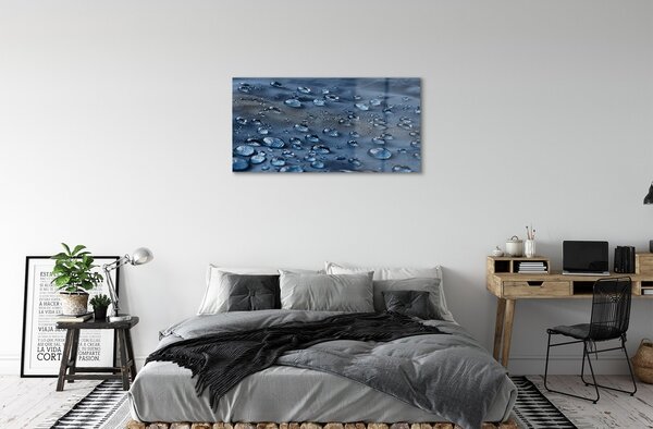 Obraz na skle Vodné kvapky makro 100x50 cm 2 Prívesky