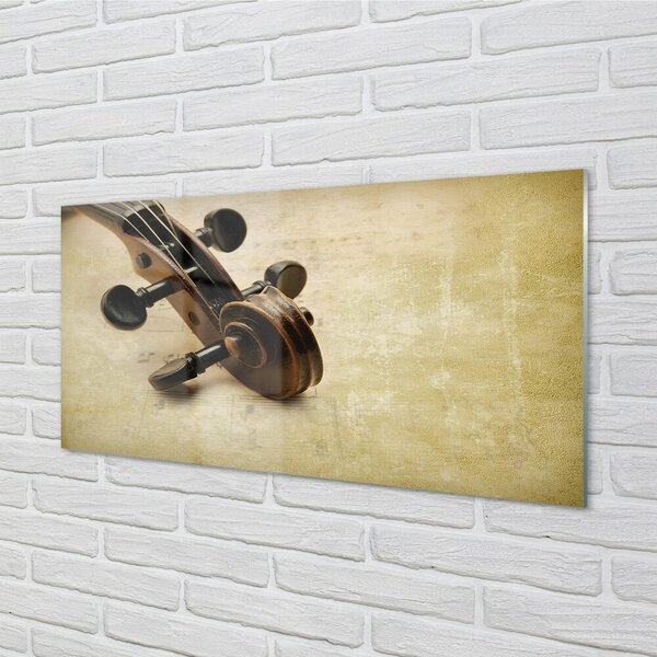 Obraz na skle gitara poznámky 100x50 cm 2 Prívesky