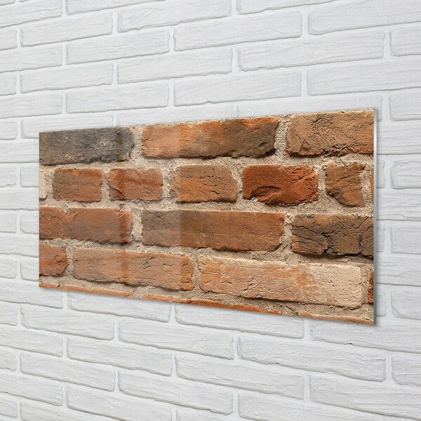 Obraz na skle Tehlová múr kamenná 100x50 cm 2 Prívesky