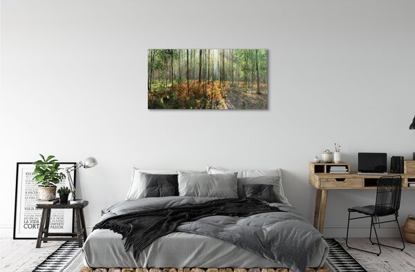 Sklenený obraz les breza 100x50 cm 2 Prívesky
