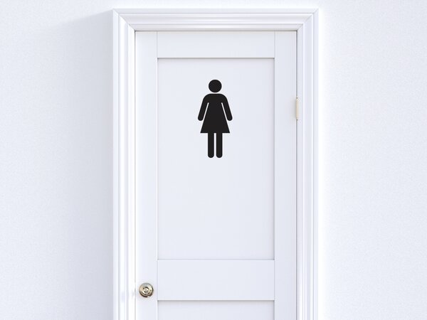 Nalepte.cz WC postavička žena nálepka na stenu 6 x 13 cm