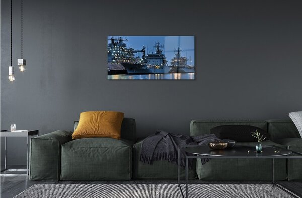 Obraz na skle Lode morské oblohy 100x50 cm 2 Prívesky