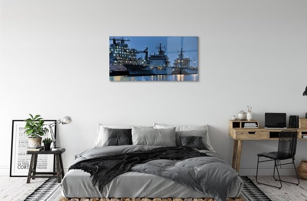 Obraz na skle Lode morské oblohy 100x50 cm 2 Prívesky