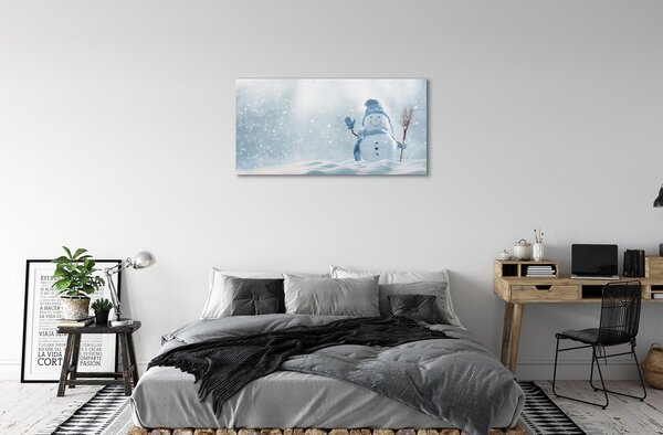 Sklenený obraz snehuliak sneh 100x50 cm 2 Prívesky