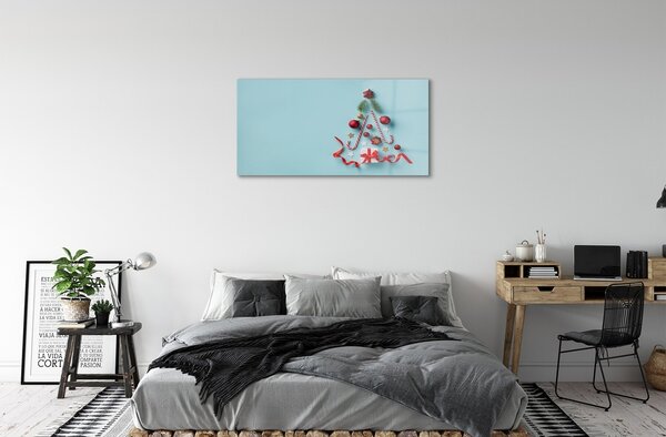 Sklenený obraz Dar ozdoby čokoládové ozdoby 100x50 cm 2 Prívesky