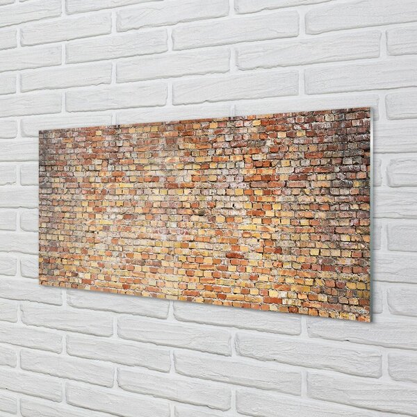 Obraz na skle Tehlová múr kamenná 100x50 cm 2 Prívesky