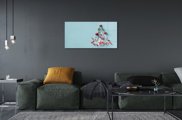 Sklenený obraz Dar ozdoby čokoládové ozdoby 100x50 cm 2 Prívesky