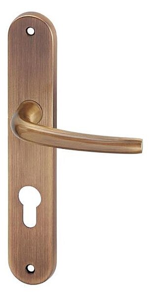 Dverové kovanie ACT Apoll OV (BRONZ), kľučka-kľučka, Otvor na cylindrickú vložku PZ, AC-T Bronz, 90 mm