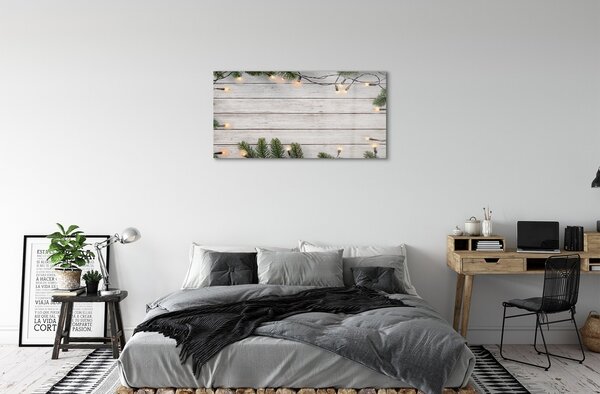 Sklenený obraz Vetvičky svetlé drevo 100x50 cm 2 Prívesky