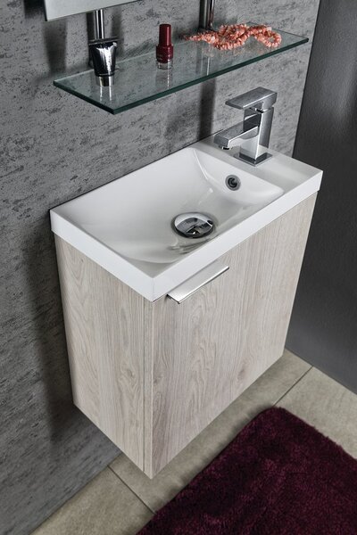 Sapho Sapho, LATUS X umývadlová skrinka 78,8x50x22cm, dub strieborný, LT110-SET03