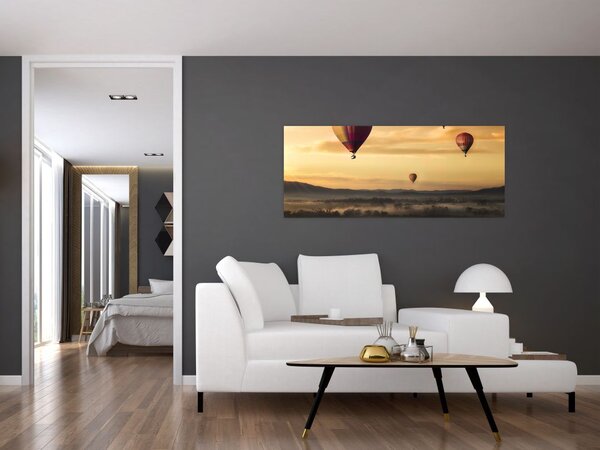 Obraz - lietajúce balóny (120x50 cm)