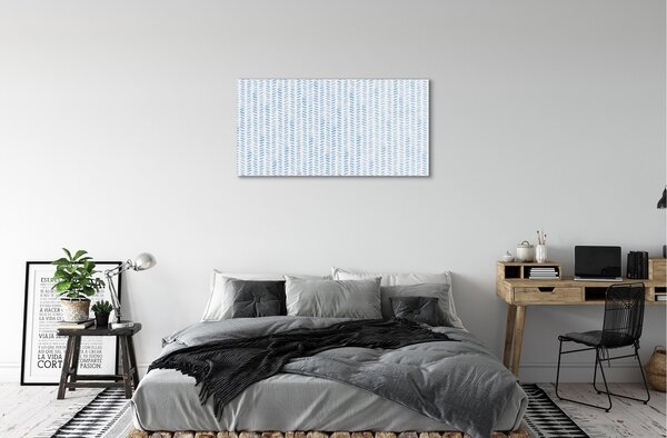 Sklenený obraz Modré pruhované rybia kosť 100x50 cm 2 Prívesky