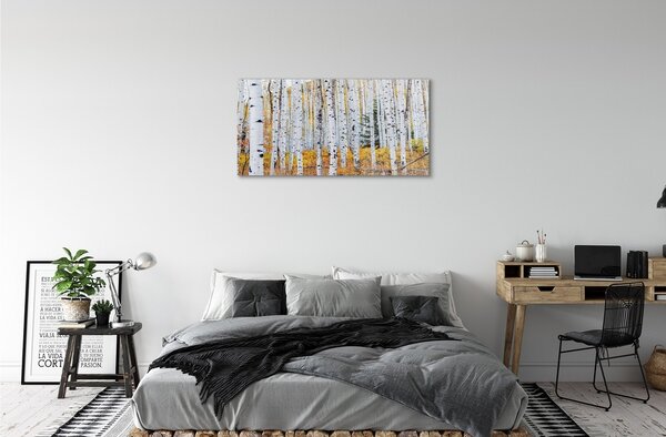 Sklenený obraz jesene breza 100x50 cm 2 Prívesky