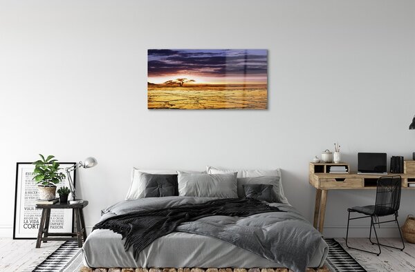 Obraz na skle Mraky strom neba 100x50 cm 2 Prívesky