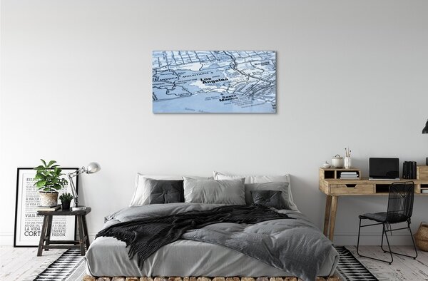 Sklenený obraz plán mesta 100x50 cm 2 Prívesky