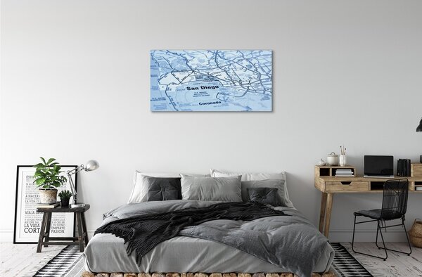 Sklenený obraz plán mesta 120x60 cm 2 Prívesky