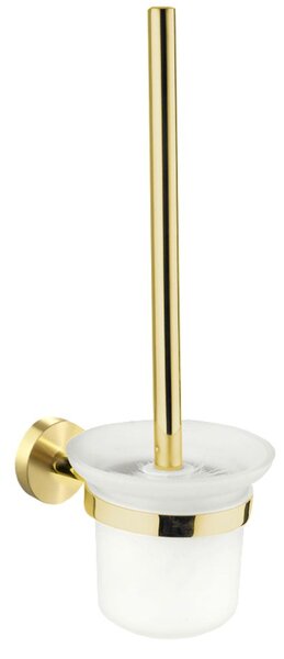 Rea, kovový stojan na WC s kefou MIST 06, zlatá lesklá, REA-80032