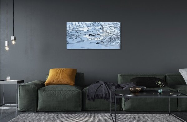 Sklenený obraz plán mesta 100x50 cm 2 Prívesky