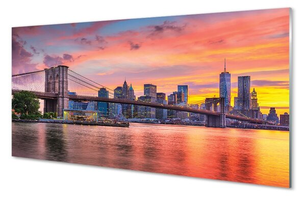 Sklenený obraz most sunrise 100x50 cm 2 Prívesky