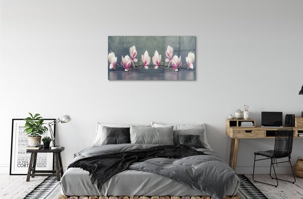 Sklenený obraz vetva magnólie 100x50 cm 2 Prívesky