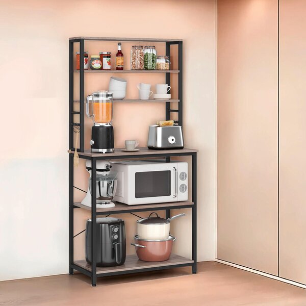 REGÁL, čierna, sivobéžová, oceľ, 80/167/40 cm MID.YOU - Online Only drobný nábytok, Online Only