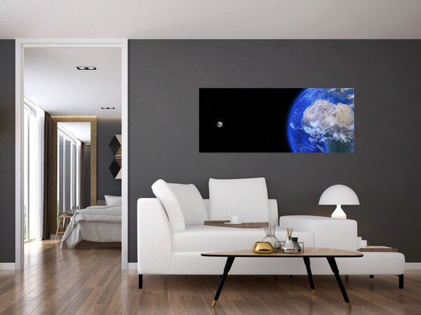 Obraz Mesiaca a Zeme (120x50 cm)