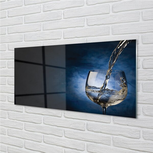 Obraz na skle Biele víno sklo 100x50 cm 2 Prívesky