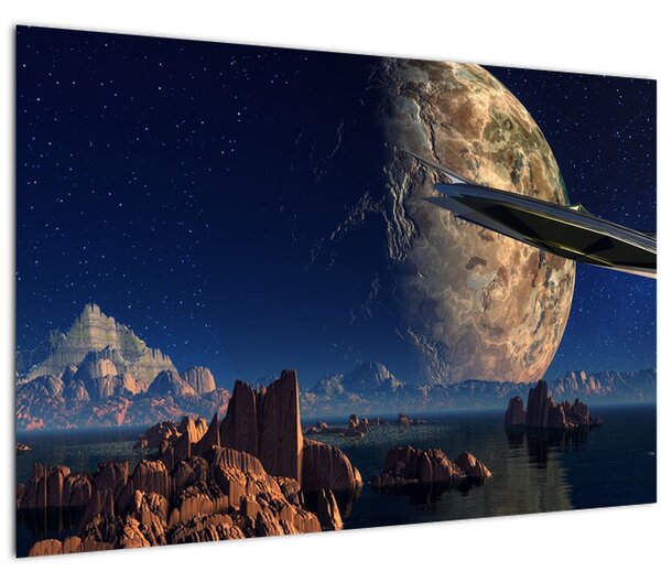 Obraz - Prílet mimozemšťanov (90x60 cm)