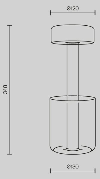 NABÍJATEĽNÁ STOLNÁ LAMPA, dotykový stmievač, 12/34,8 cm MAYTONI - Online Only bytové doplnky, Online Only