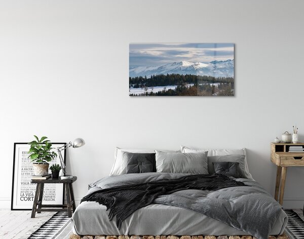 Sklenený obraz horské zimné 100x50 cm 2 Prívesky