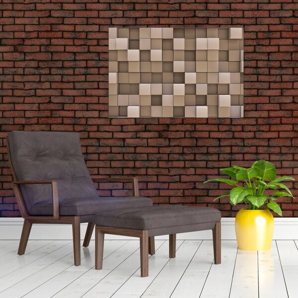 Obraz - Béžové kocky (90x60 cm)