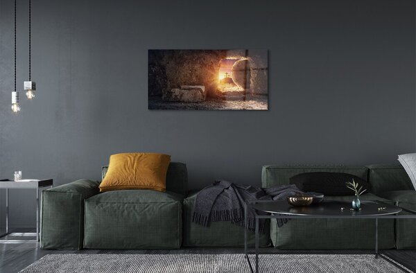 Sklenený obraz Cave krížia slnko 100x50 cm 2 Prívesky