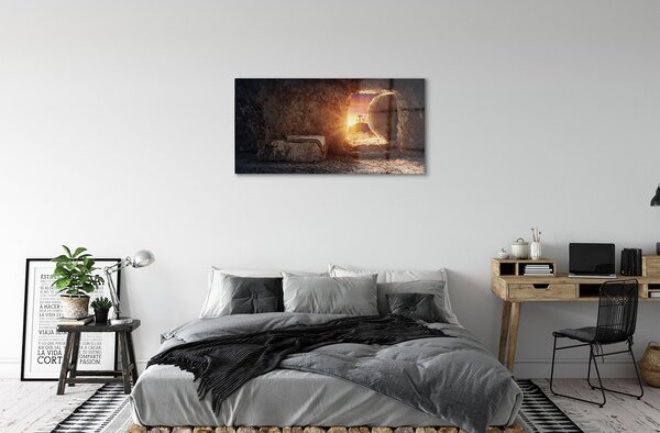 Sklenený obraz Cave krížia slnko 100x50 cm 2 Prívesky